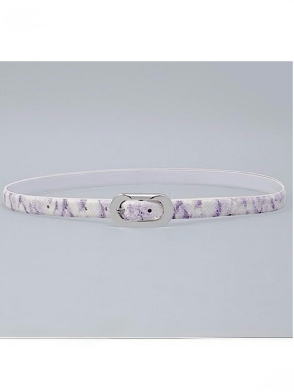 WHBM REVERSIBLE SNAKE PRINT PATENT BELT